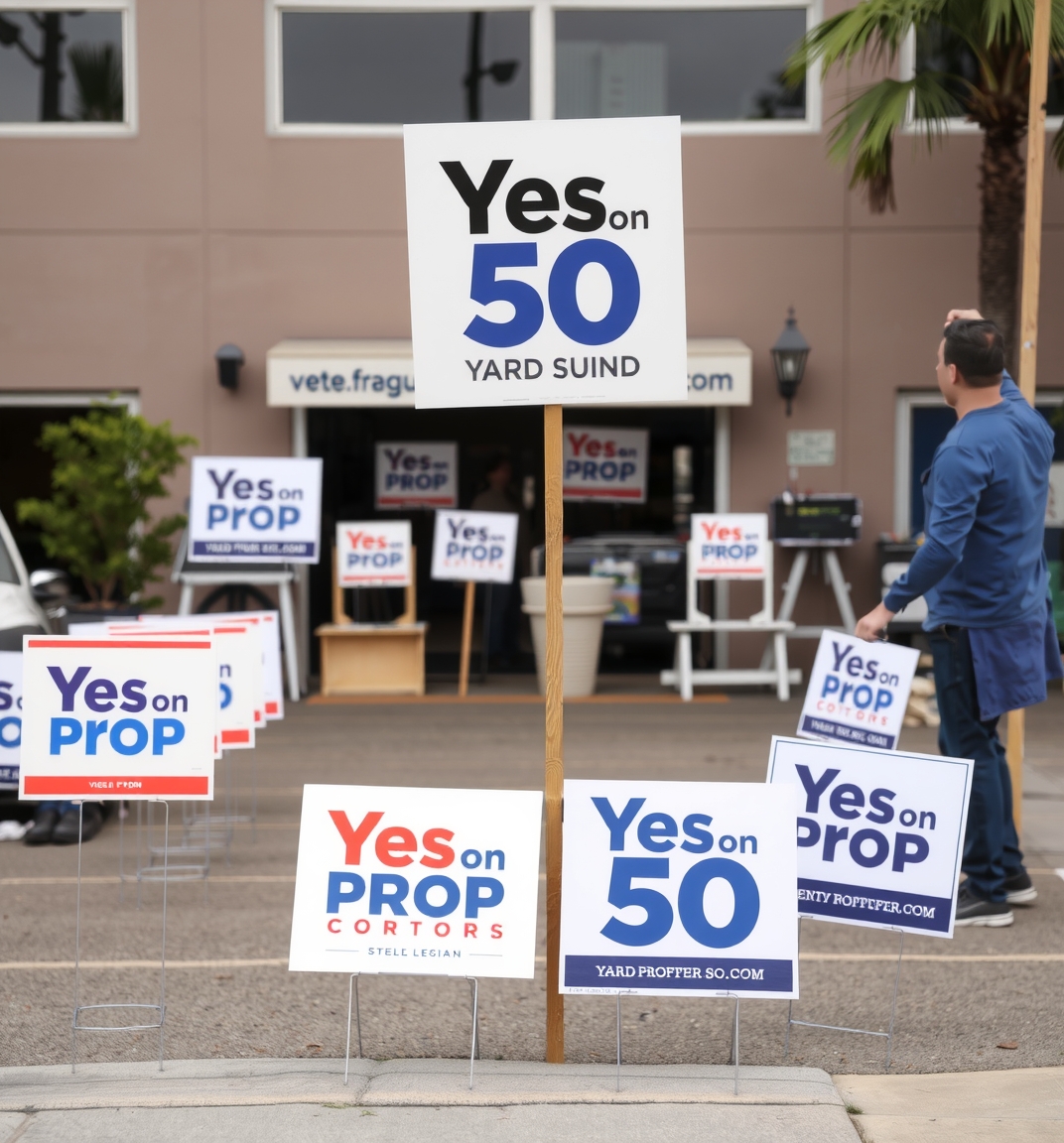 Evaluating the best Yes on Prop 50 Yard Signs Guide environment