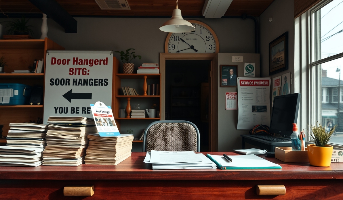 Preparation visual for Door Hangers Job Guide