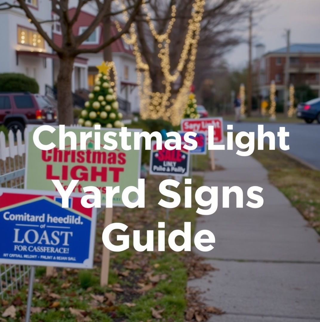 Christmas Light Installation Yard Signs Guide