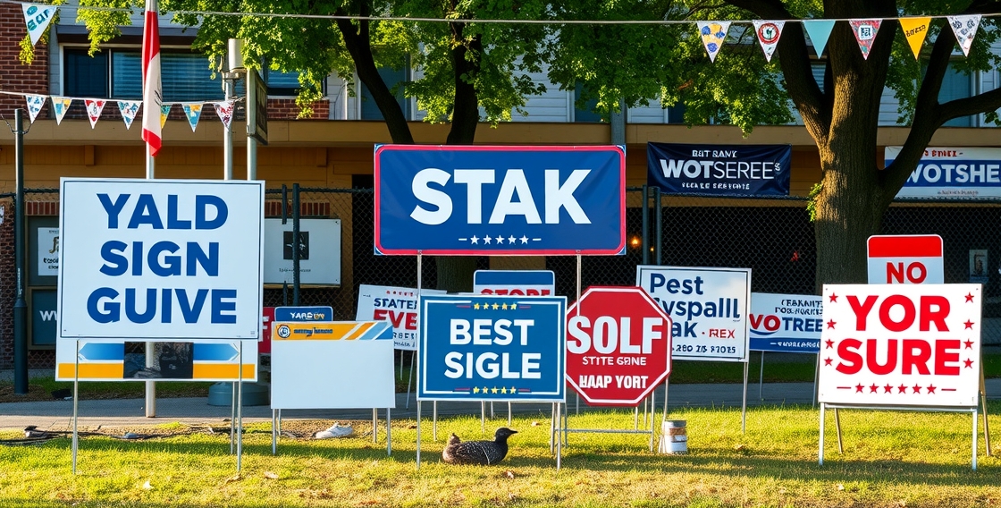 Quality check visual for Yard Signs Celebration Guide