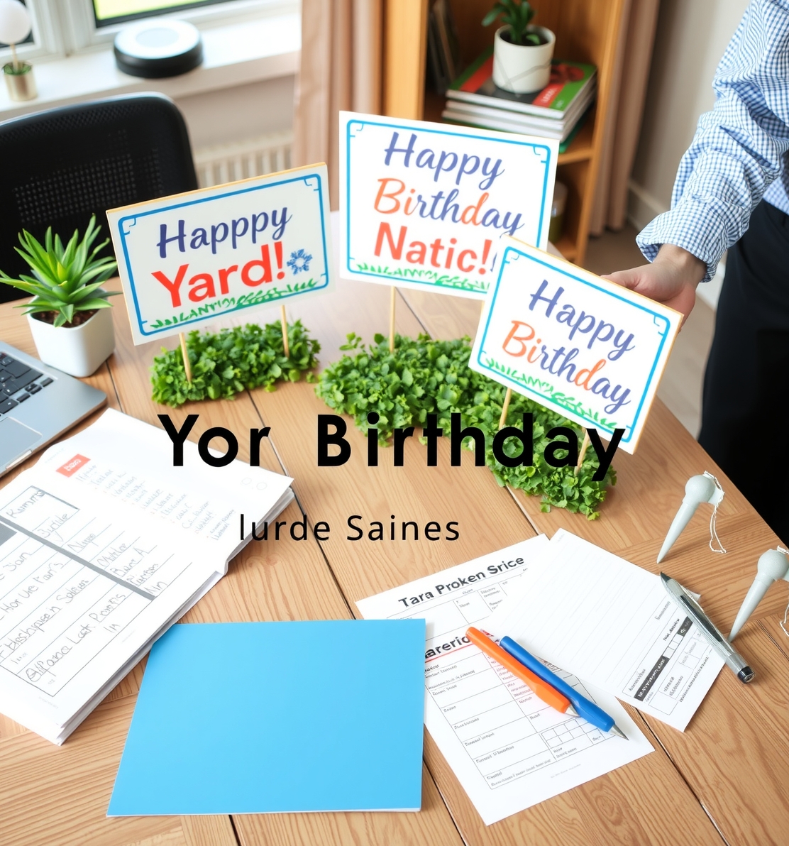 Preparation visual for Yard Signs for Happy Birthday Guide