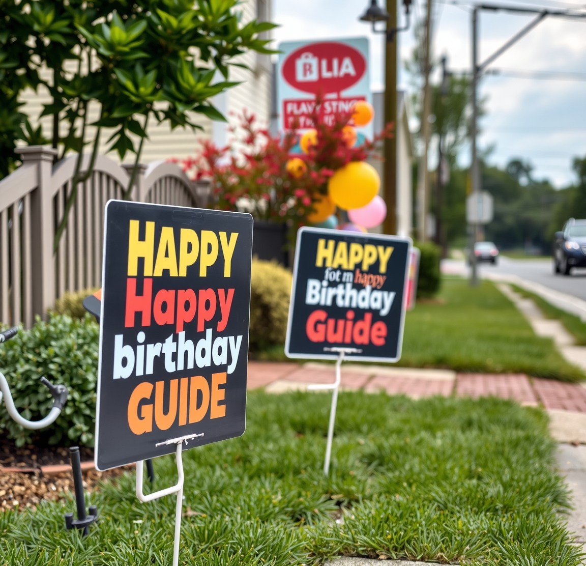 Quality check visual for Yard Signs for Happy Birthday Guide