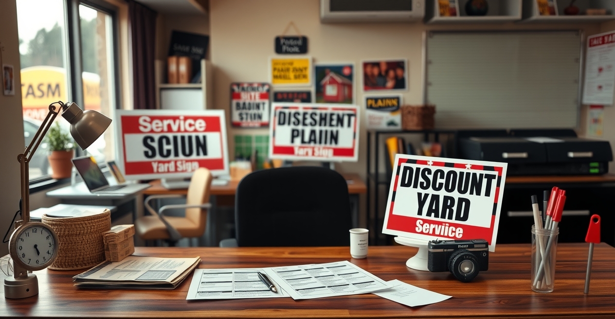 Preparation visual for Discount Yard Signs