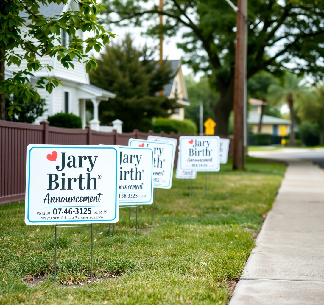 Birth Announcement Yard Signs Guide