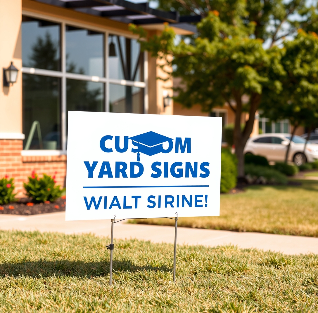 Preparation visual for Custom Yard Signs for Graduation Guide
