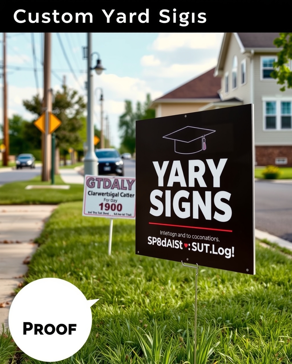 Quality check visual for Custom Yard Signs for Graduation Guide