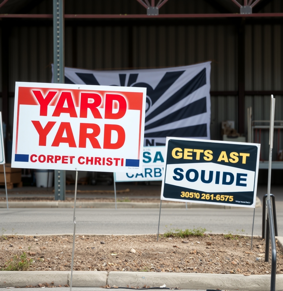Evaluating the best Yard Signs Corpus Christi Guide environment