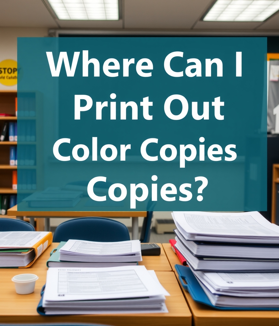 Where Can I Print Out Color Copies Guide