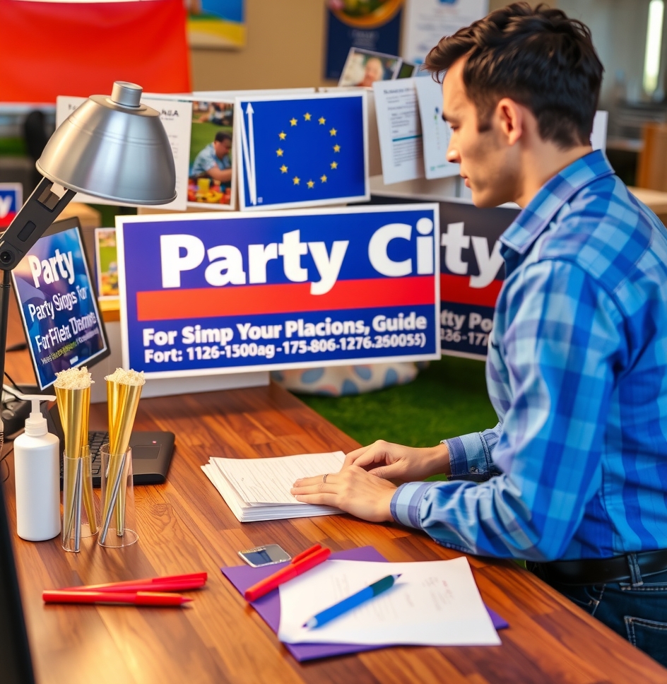 Preparation visual for Party City Yard Signs Guide
