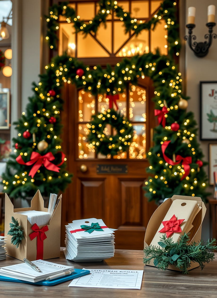 Preparation visual for Christmas Lights Door Hangers Guide