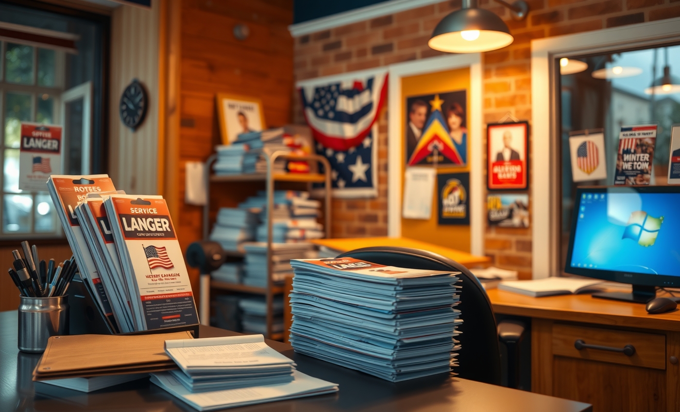 Preparation visual for Door Hangers for Political Campaigns