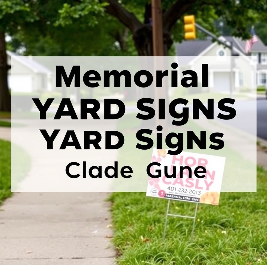 Memorial Yard Signs Guide