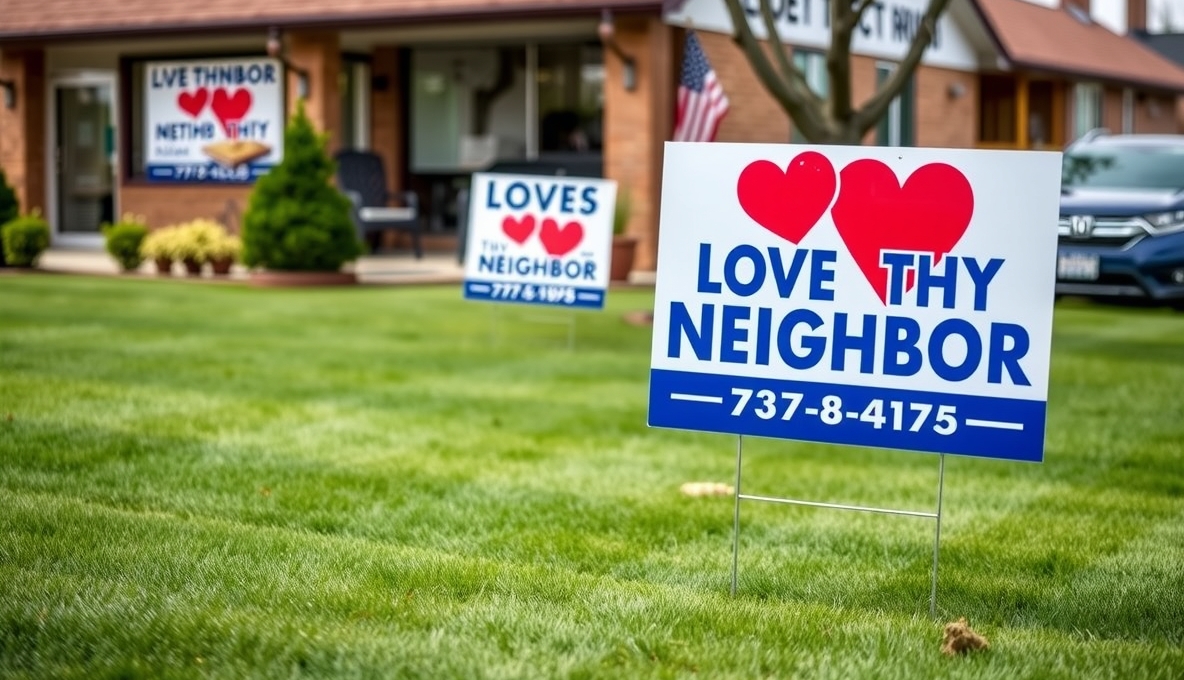 Checklist for Love Thy Neighbor Yard Signs Guide