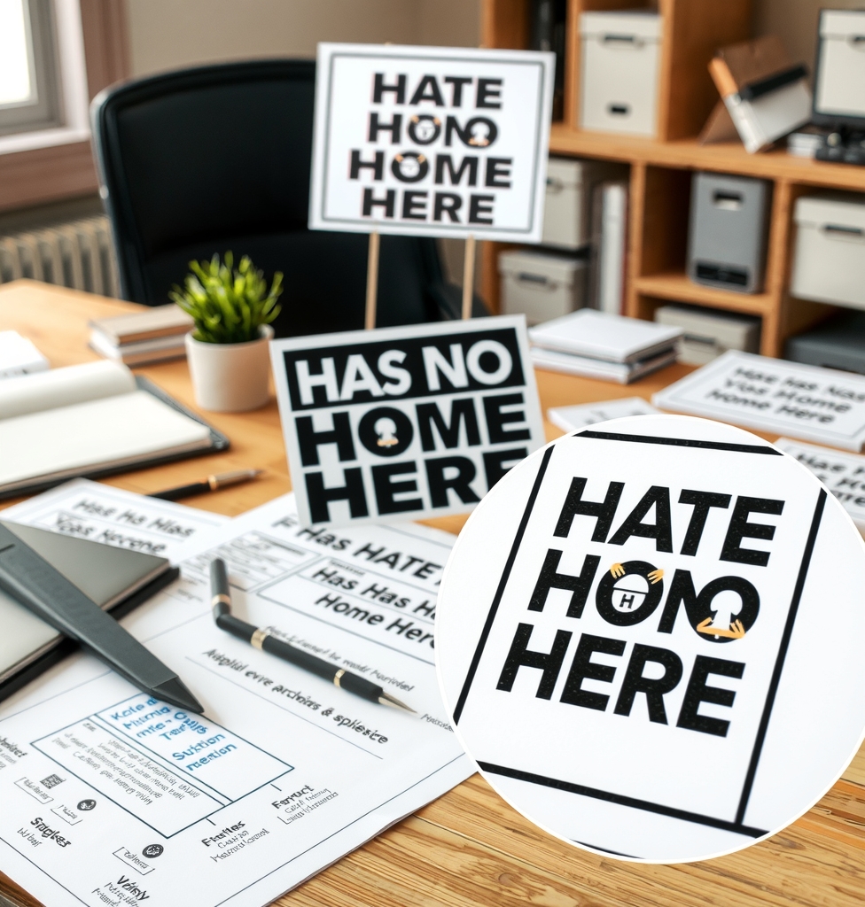 Preparation visual for Hate Has No Home Here Yard Signs Guide