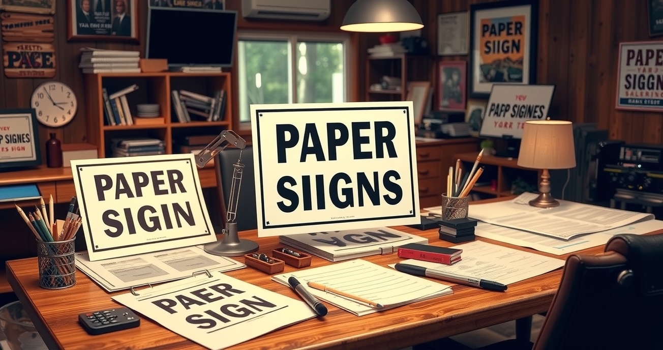 Preparation visual for Paper Yard Signs