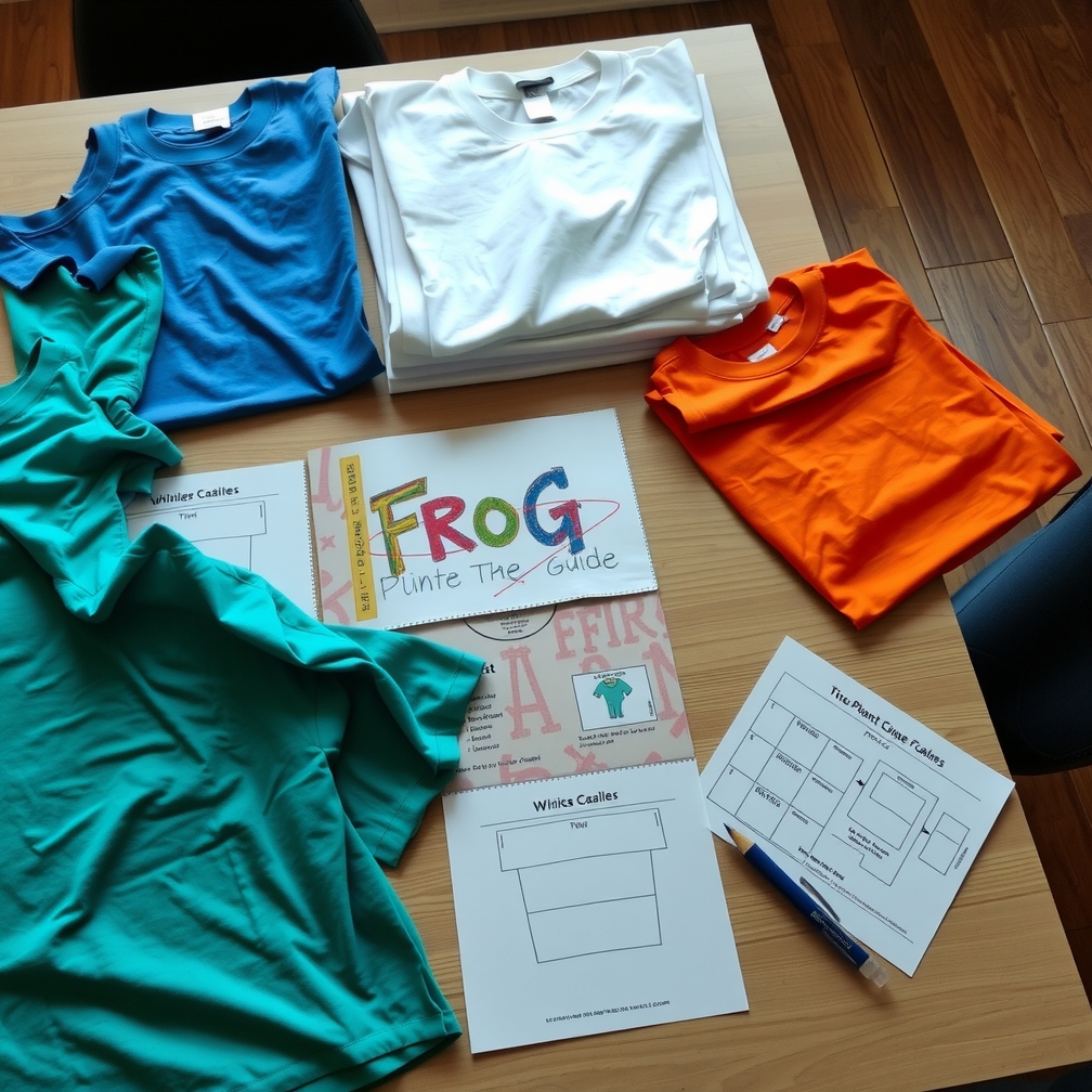 Preparation visual for Frog Tshirt Printing Guide