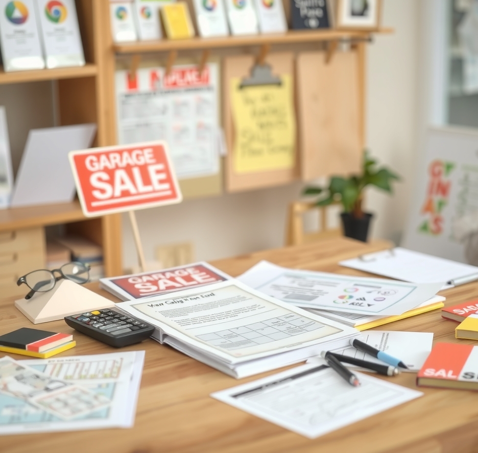 Preparation visual for Garage Sale Yard Signs Guide
