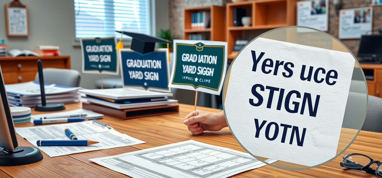 Preparation visual for Graduation Yard Signs Ideas Guide