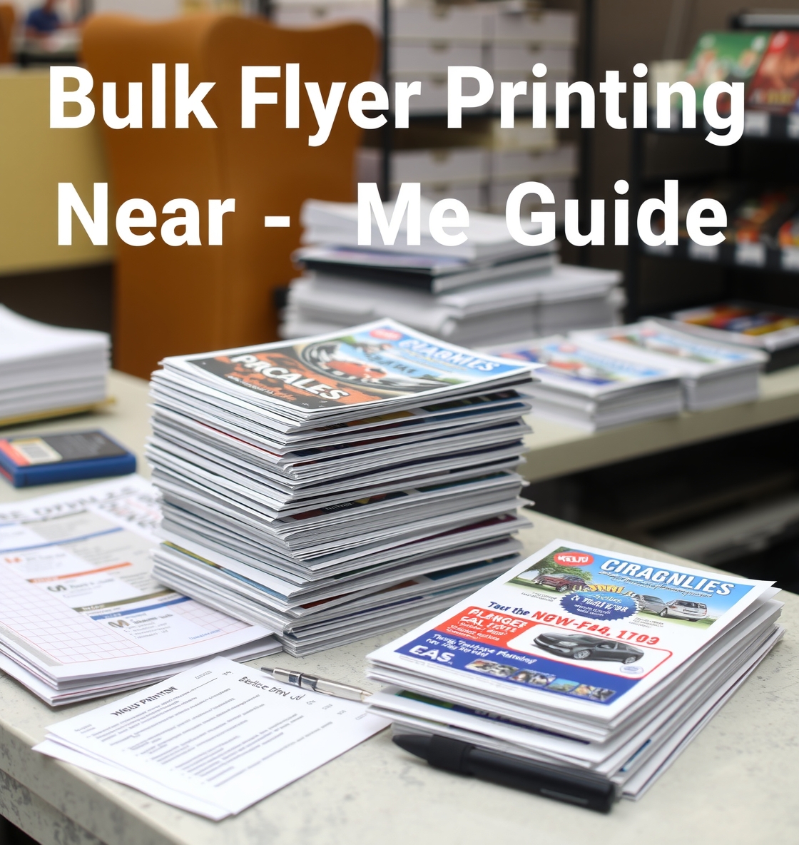 Preparation visual for Bulk Flyer Printing Near Me Guide