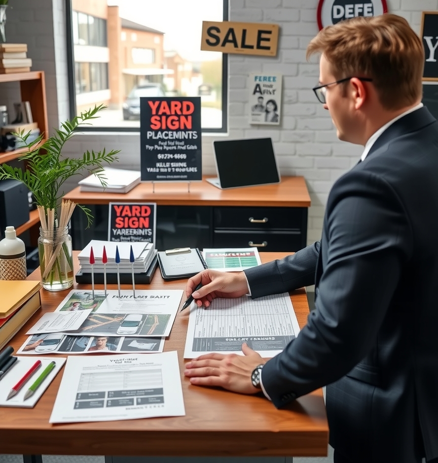 Preparation visual for Keller Williams Yard Signs Guide