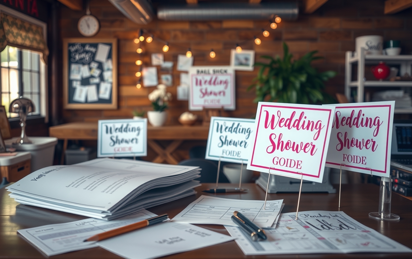 Preparation visual for Wedding Shower Yard Signs Guide