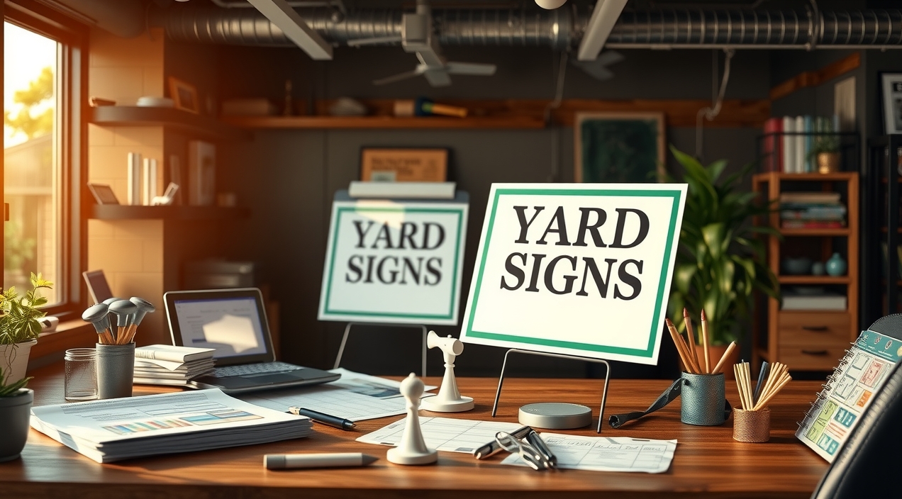 Preparation visual for Vertical Yard Signs Guide