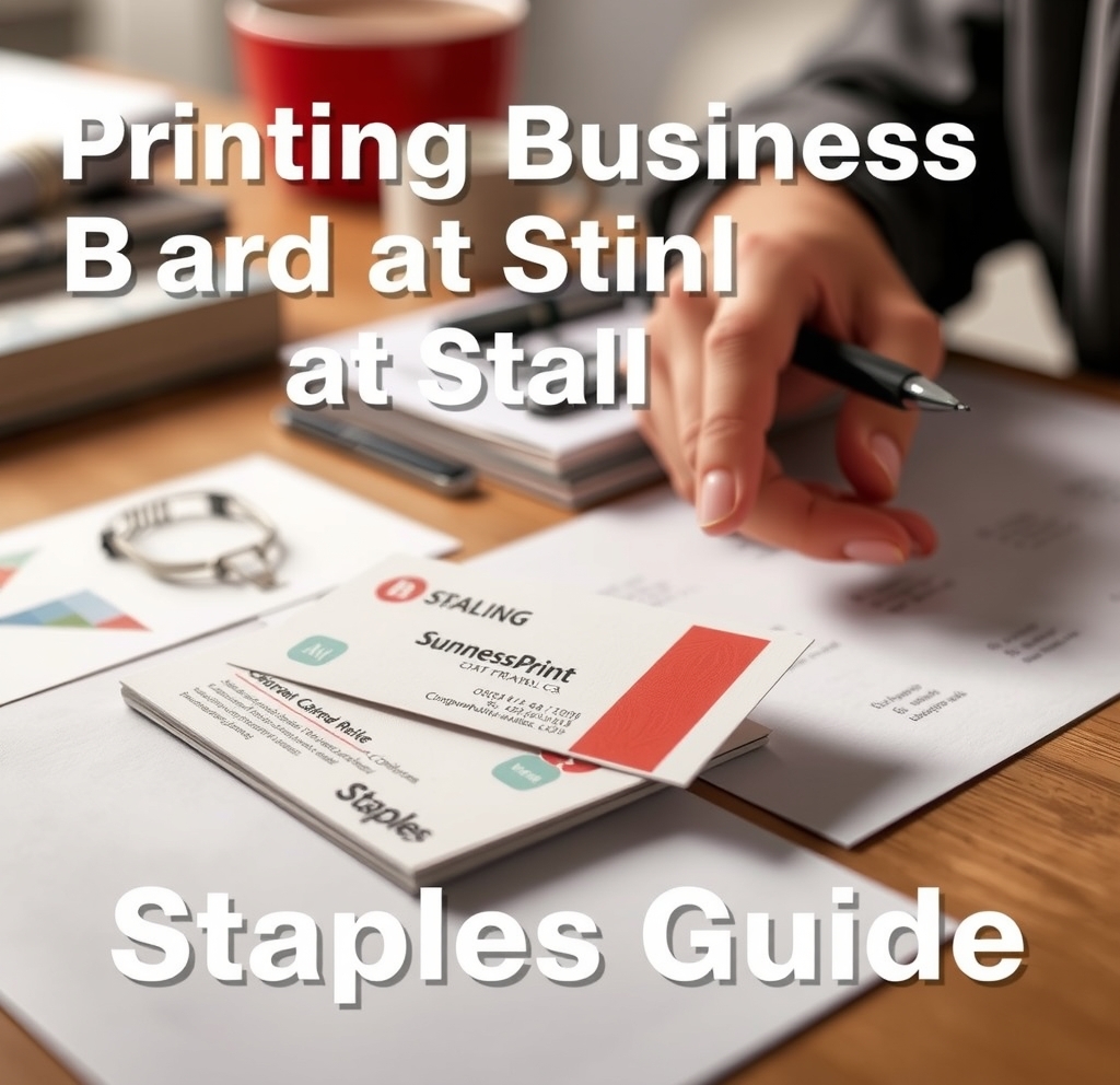 Preparation visual for Printing Business Cards at Staples Guide