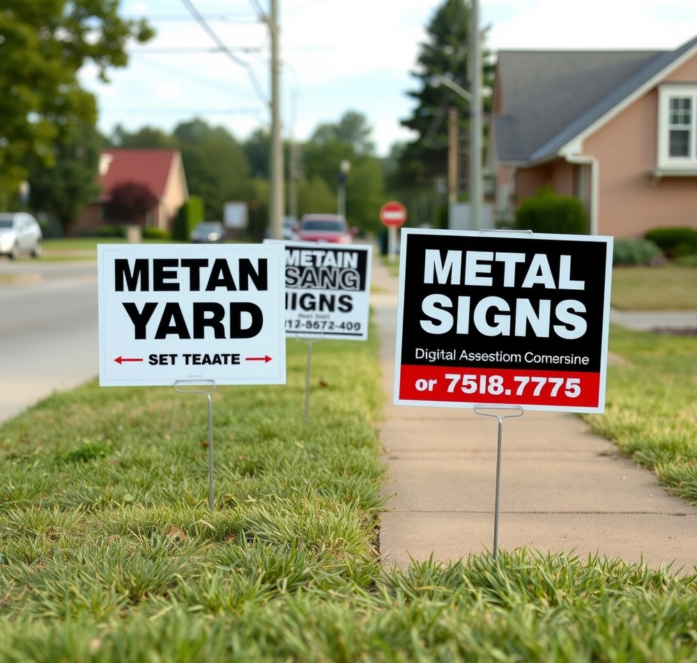 Custom Metal Yard Signs with Stakes Guide