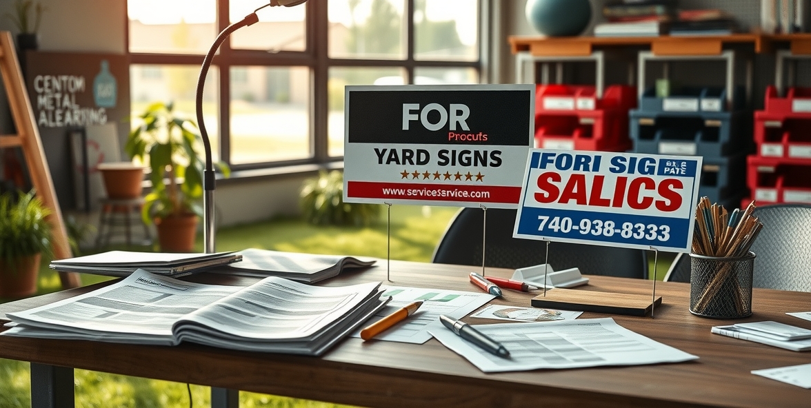 Preparation visual for Custom Metal Yard Signs with Stakes Guide