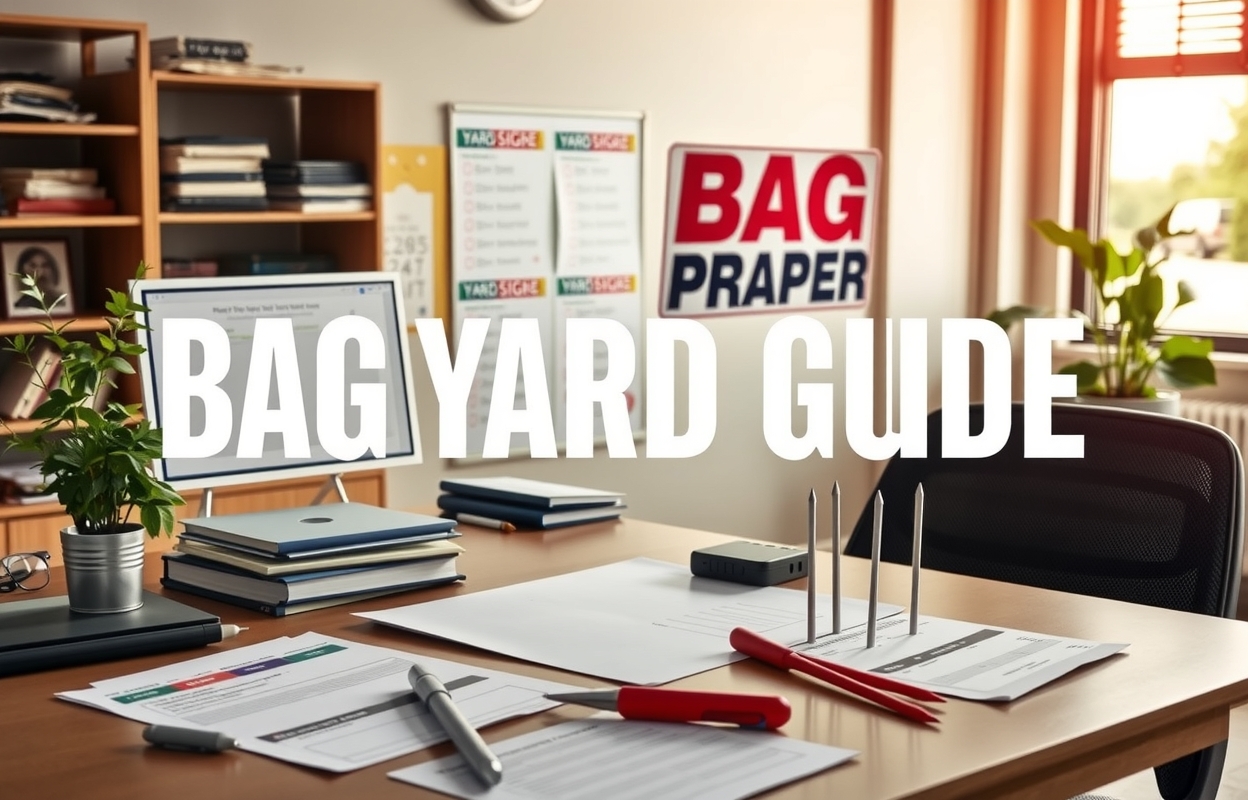 Preparation visual for Bag Yard Signs Guide