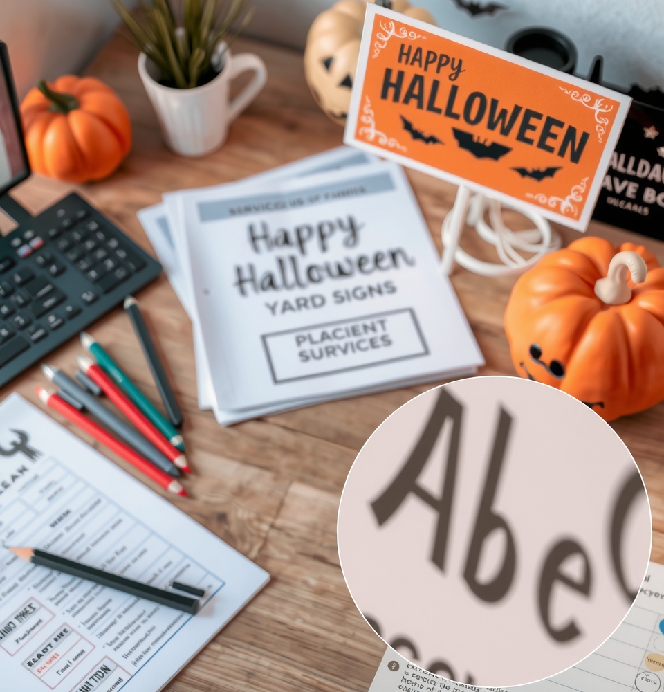 Preparation visual for Happy Halloween Yard Signs Guide