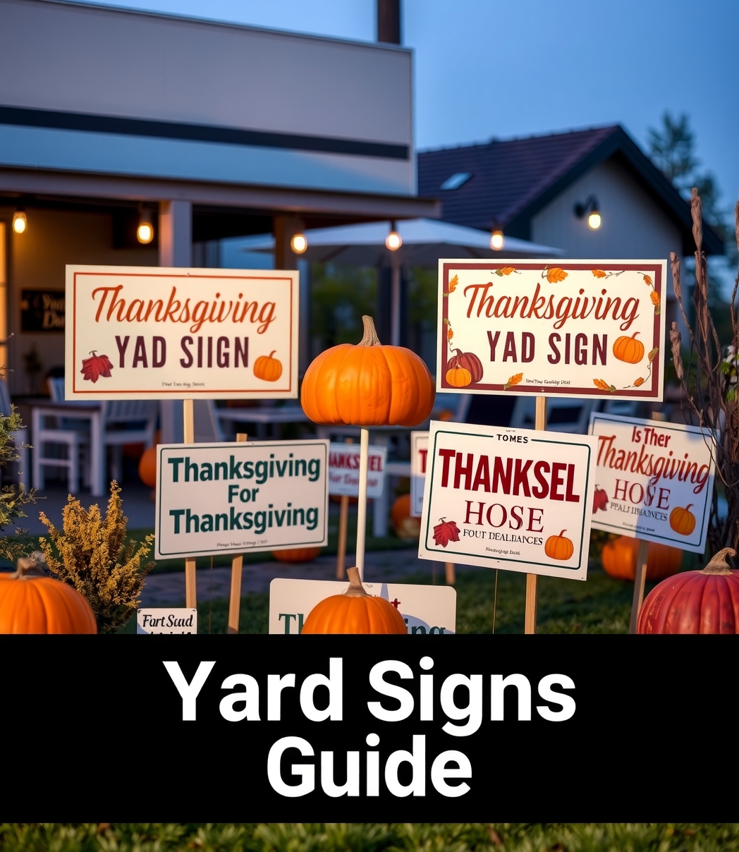 Evaluating the best Thanksgiving Yard Signs Guide environment
