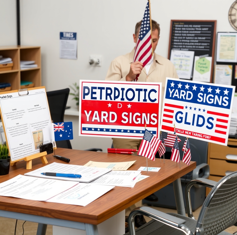 Preparation visual for Patriotic Yard Signs Guide