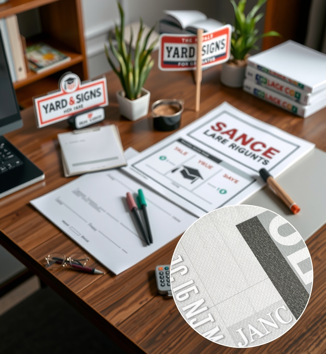 Quality check visual for Yard Signs for Graduates Guide