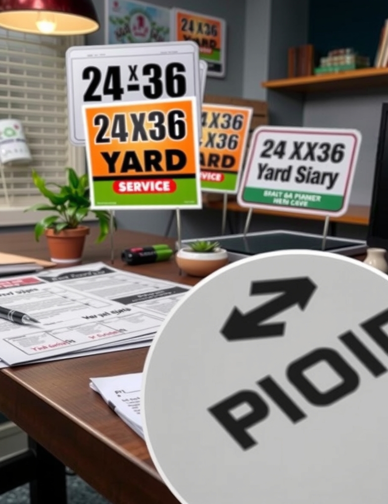 Preparation visual for 24 X 36 Yard Signs Guide