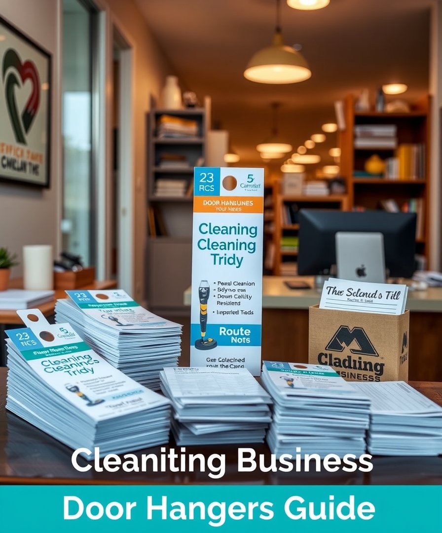 Quality check visual for Cleaning Business Door Hangers Guide