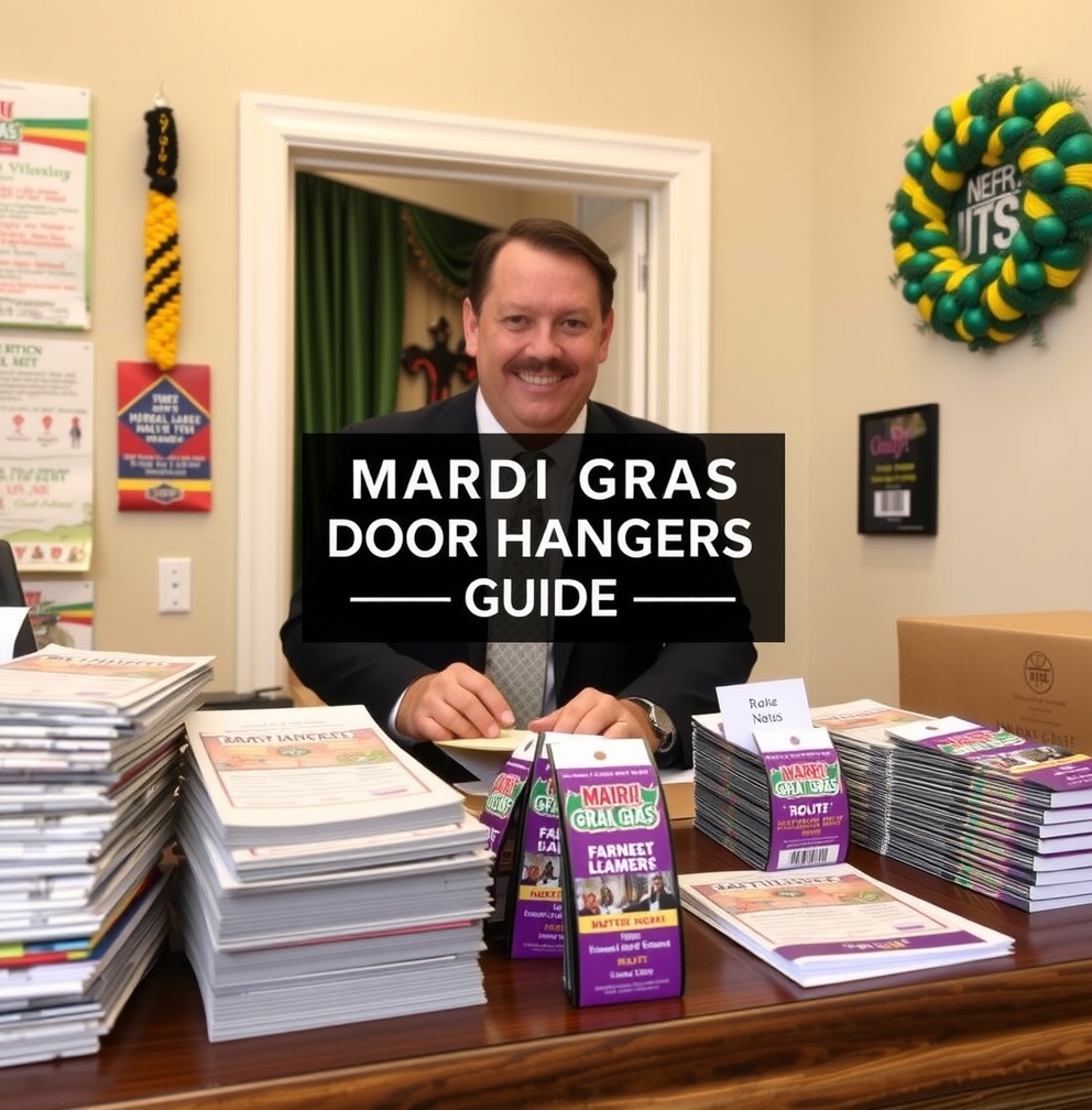 Preparation visual for Mardi Gras Door Hangers Guide