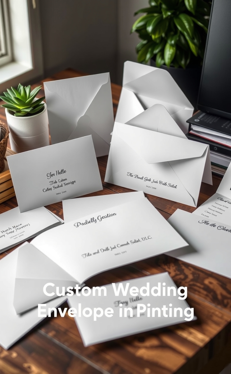 Preparation visual for Custom Wedding Envelope Printing Guide