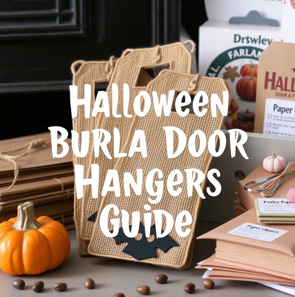 Preparation visual for Halloween Burlap Door Hangers Guide