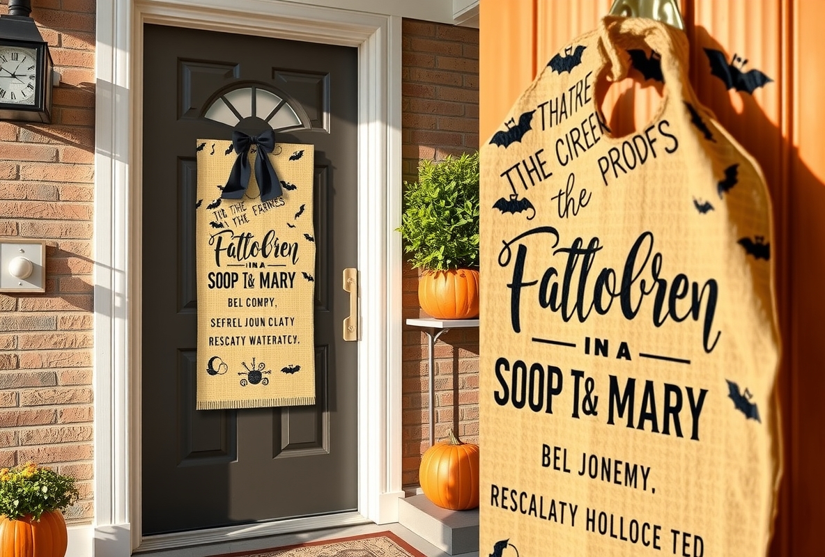 Quality check visual for Halloween Burlap Door Hangers Guide