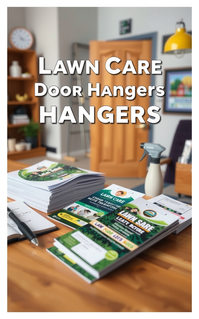 Preparation visual for Lawn Care Door Hangers Template Guide