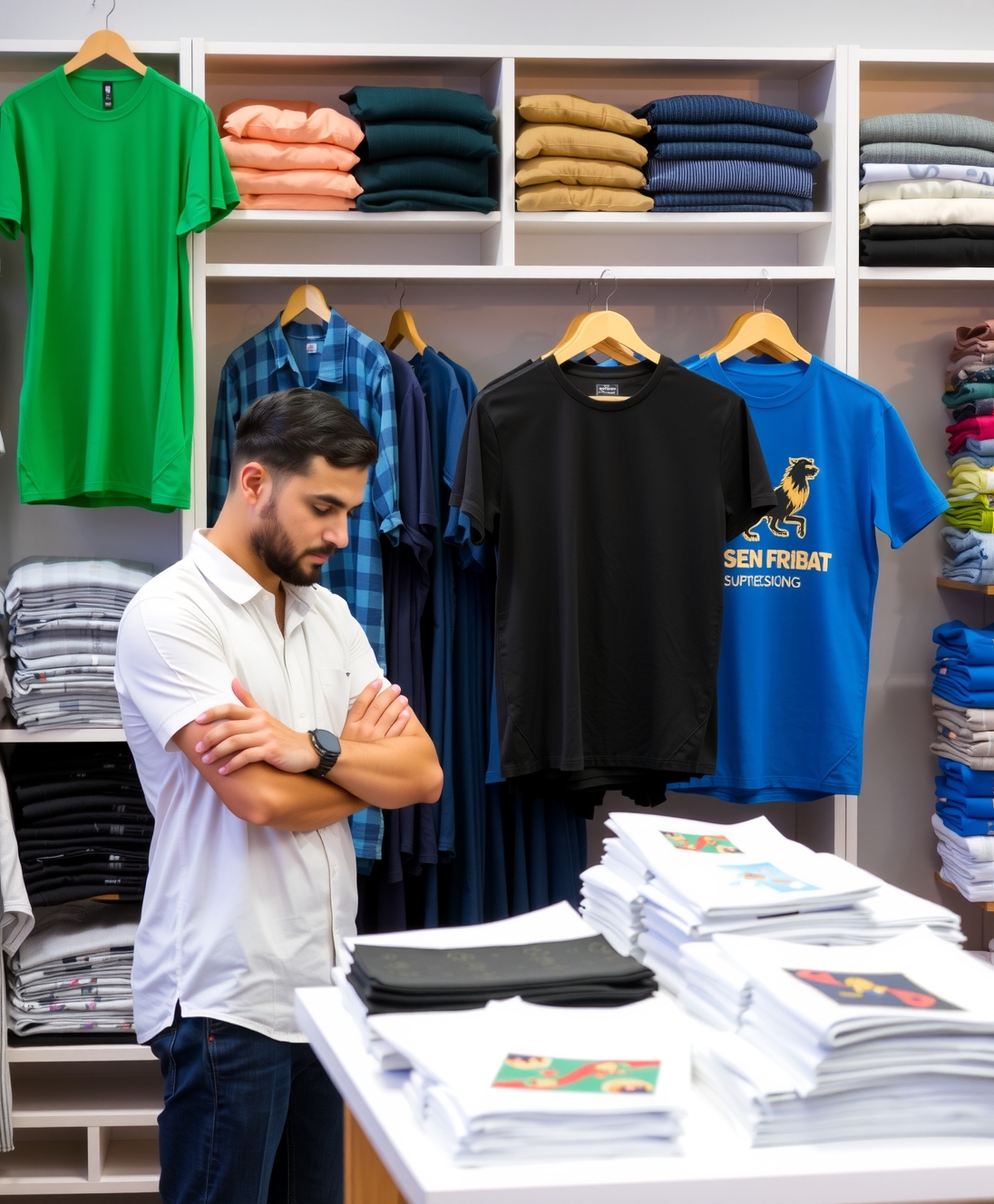 Preparation visual for Custom Tshirt Printing India Guide