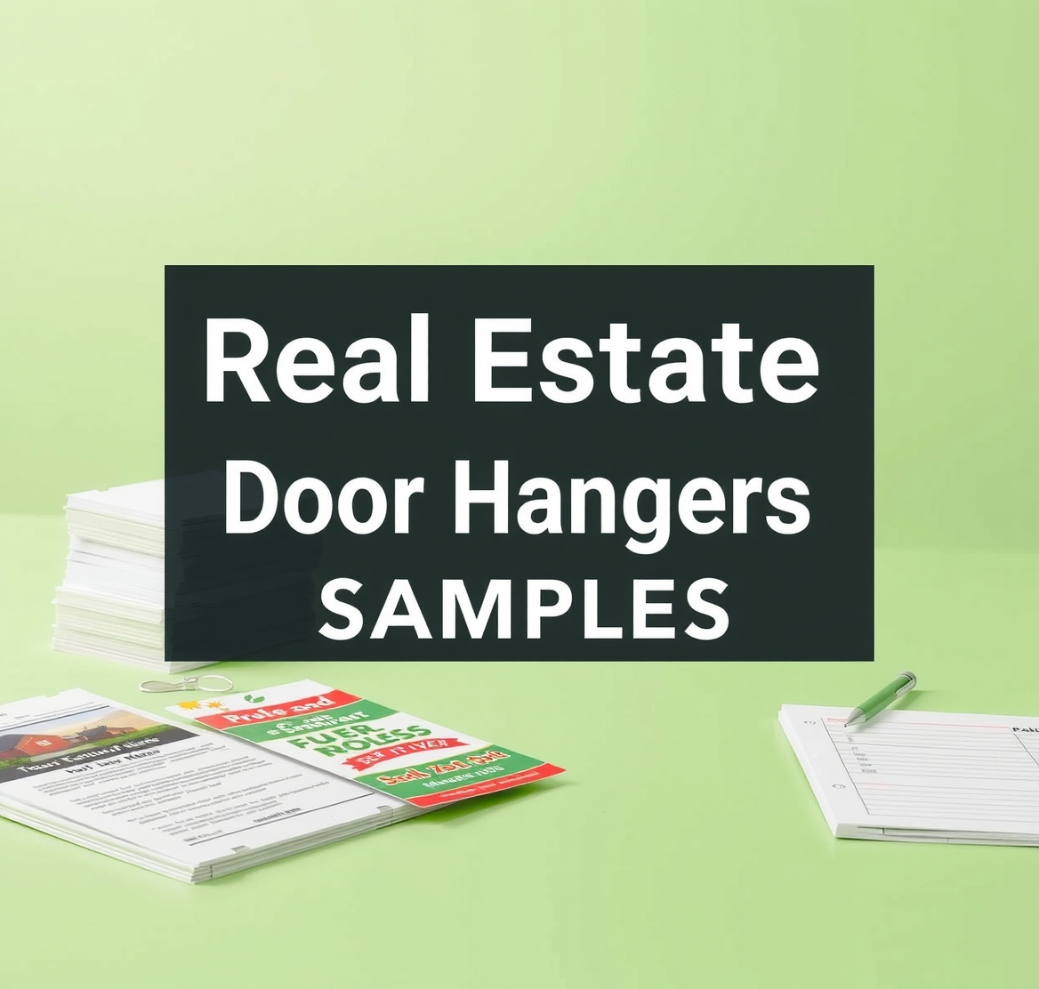 Preparation visual for Real Estate Door Hangers Samples