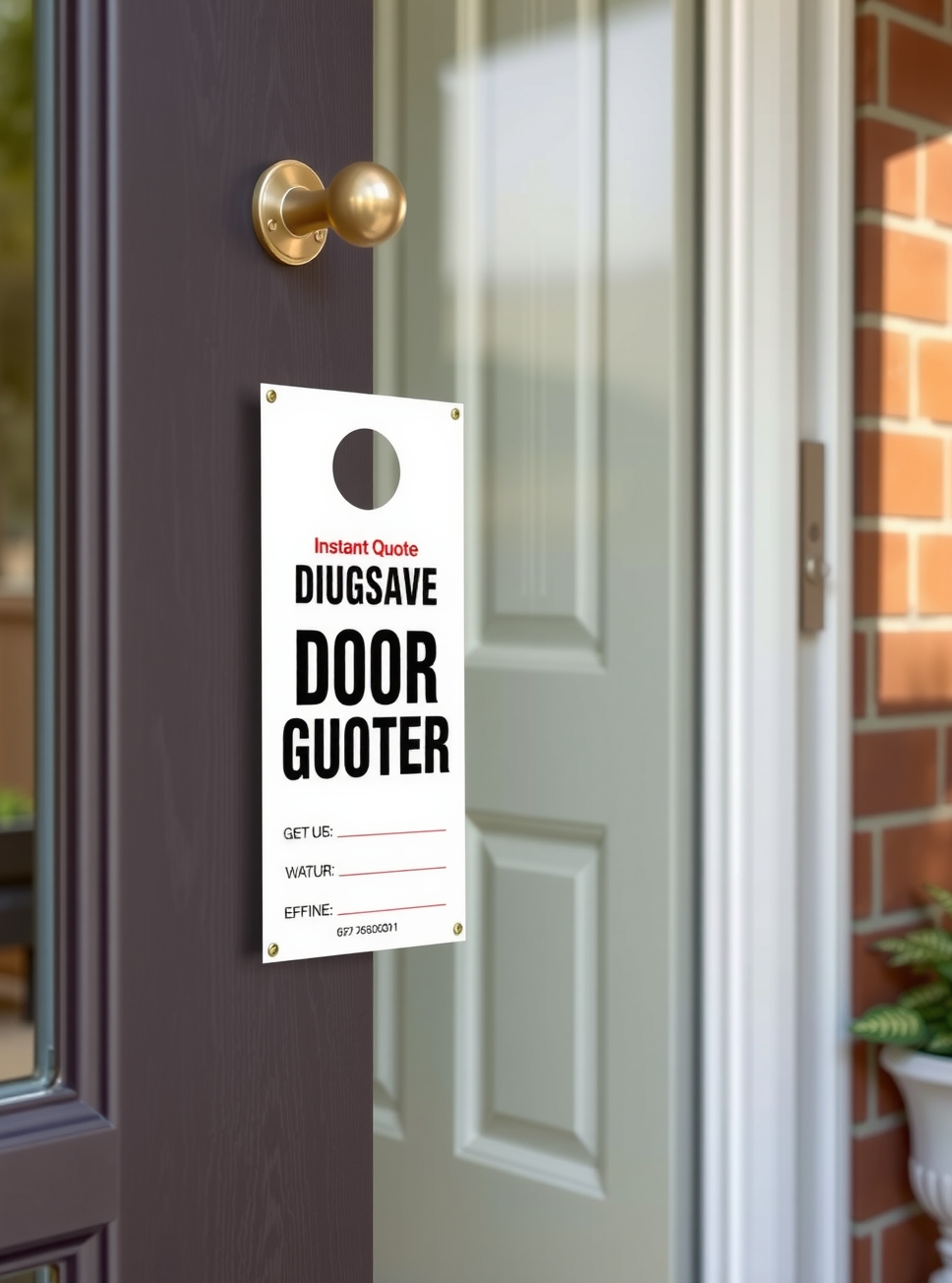Checklist for Door Hangers with Instant Quote