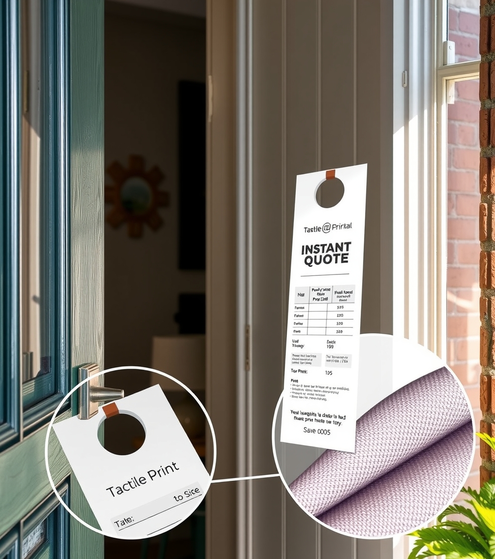 Quality check visual for Door Hangers with Instant Quote