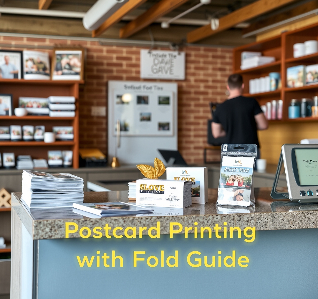Preparation visual for Postcard Printing with Gold Foil Guide