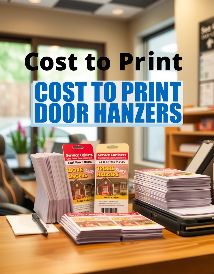 Quality check visual for Cost to Print Door Hangers