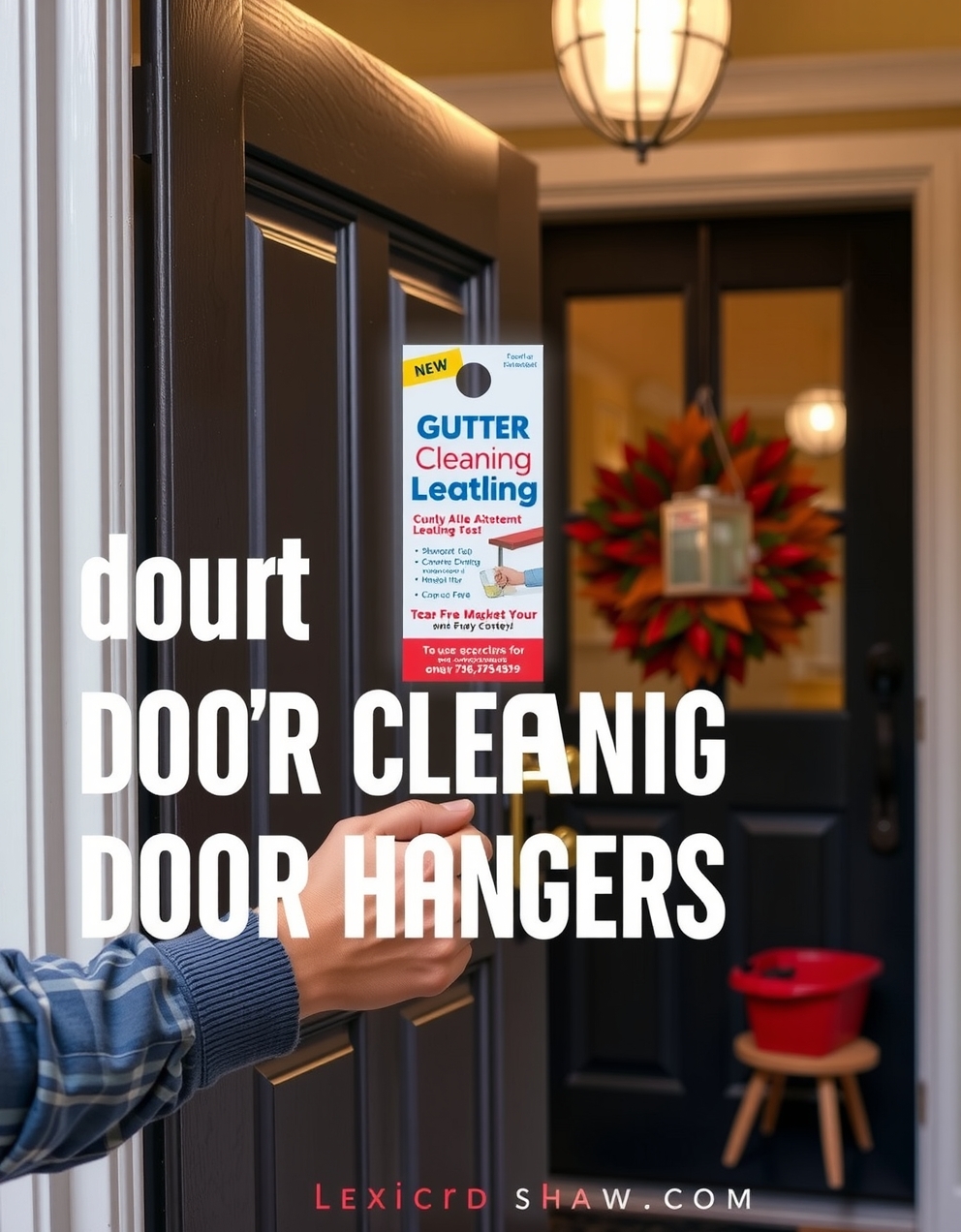 Preparation visual for Gutter Cleaning Door Hangers Guide