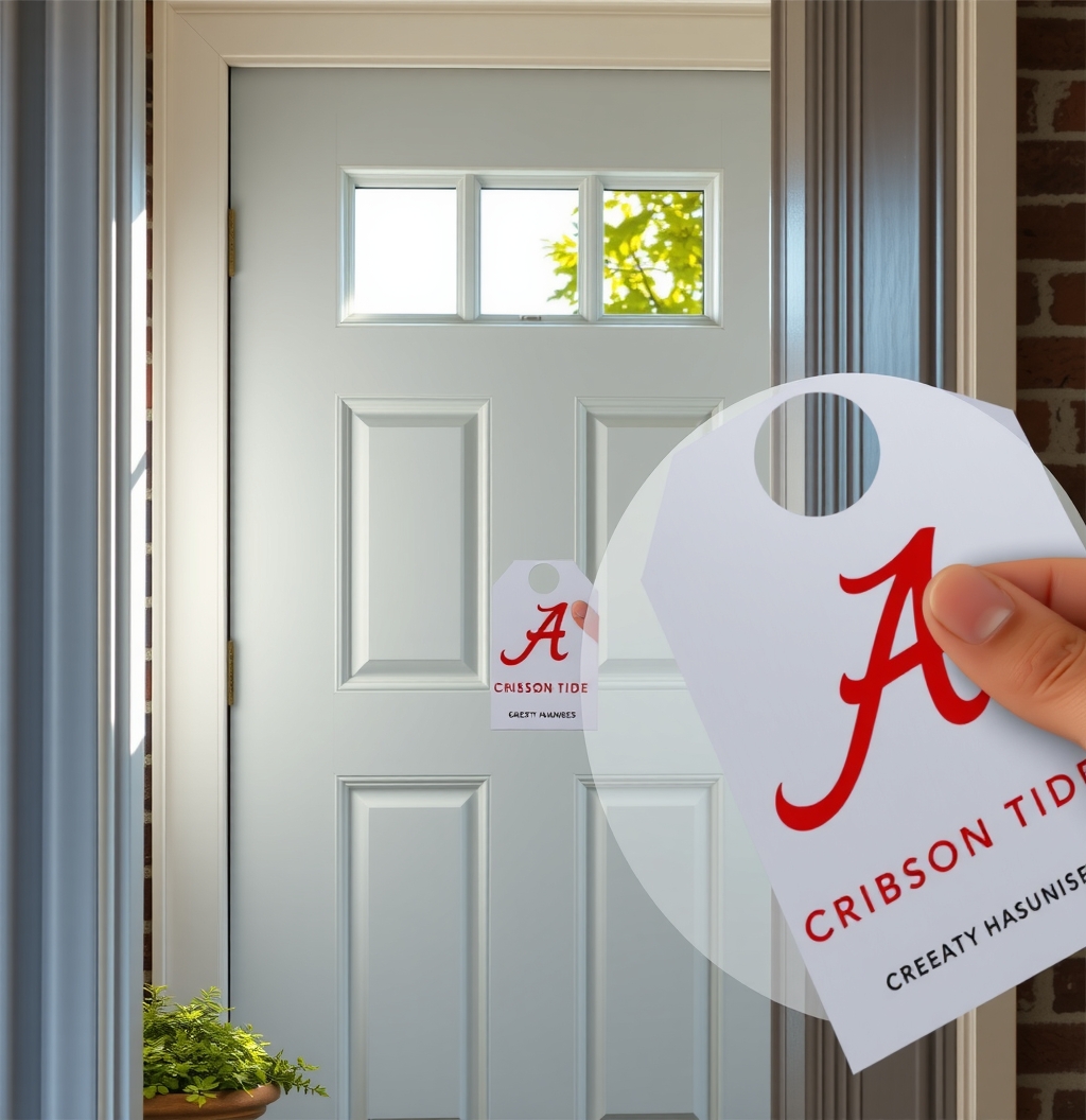 Quality check visual for Alabama Crimson Tide Door Hangers Guide