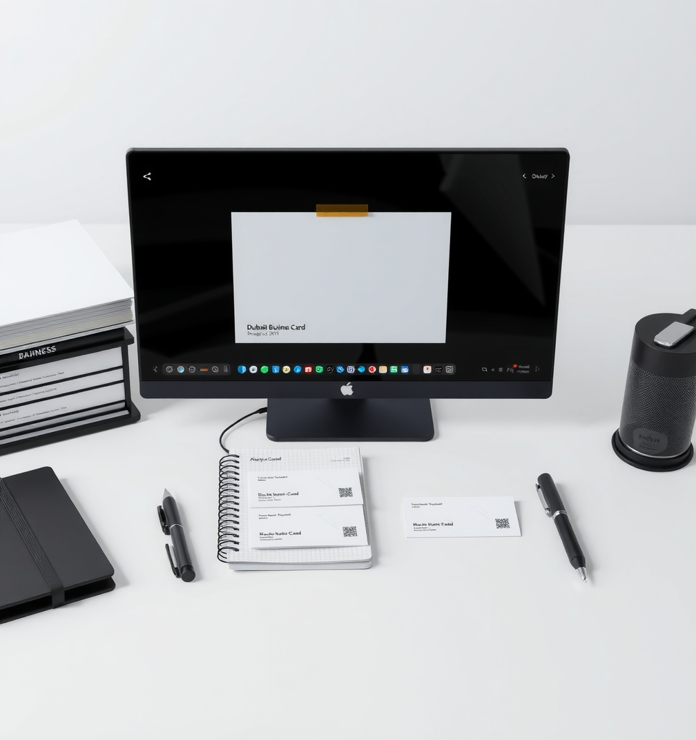 Preparation visual for Dubai Business Cards Printing Guide